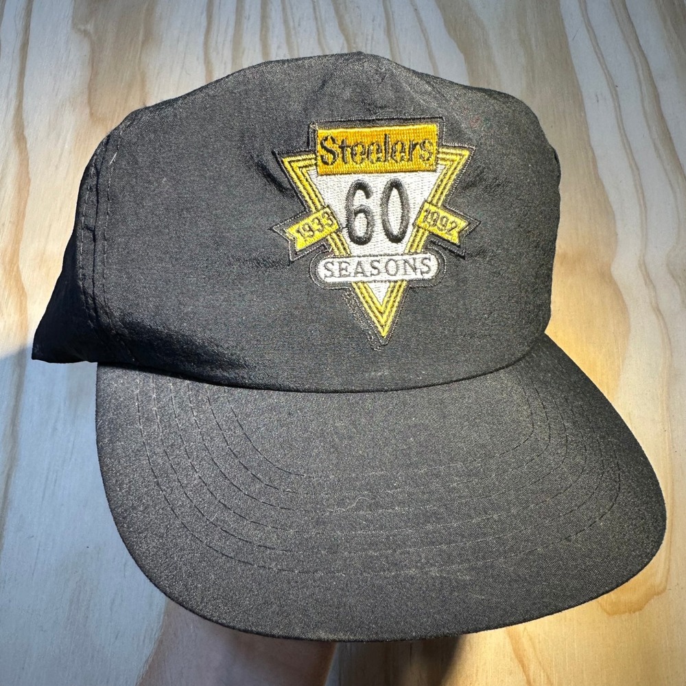 Pittsburgh Steelers 60 Seasons Anniversary Black Nylon Snapback Hat